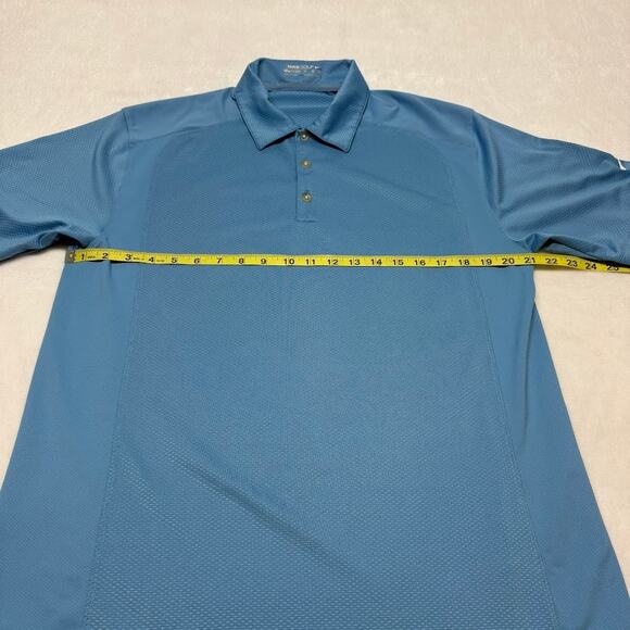 Nike Golf Nike Fit Dry Performance Polo (2) Size M  Embroidered Logo Orange Blue - Picture 10 of 14